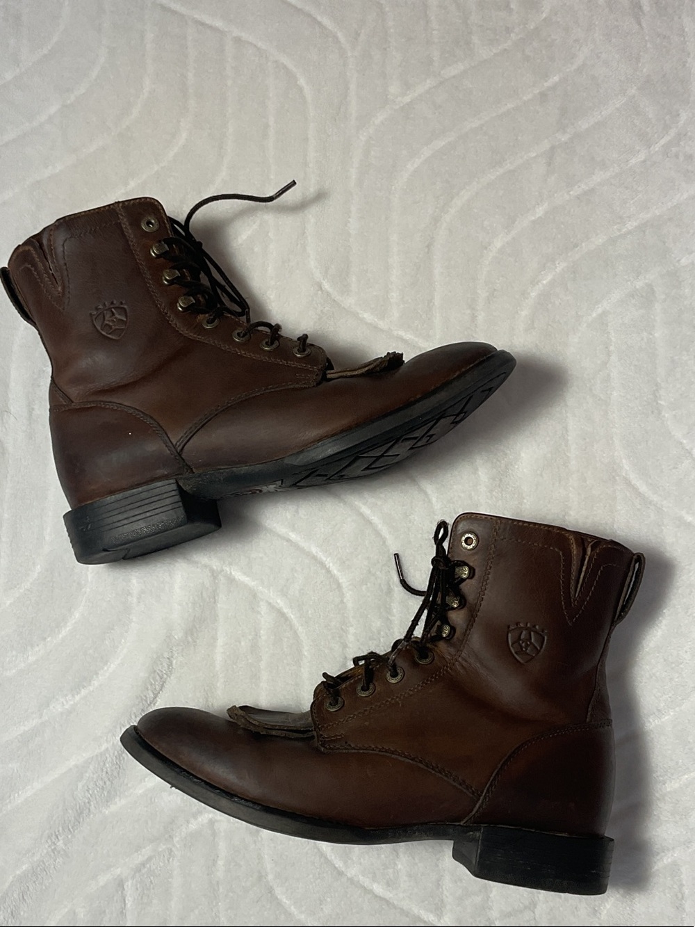 Ariat Brown distressed heritage Leather Lace-Up Women's Boots